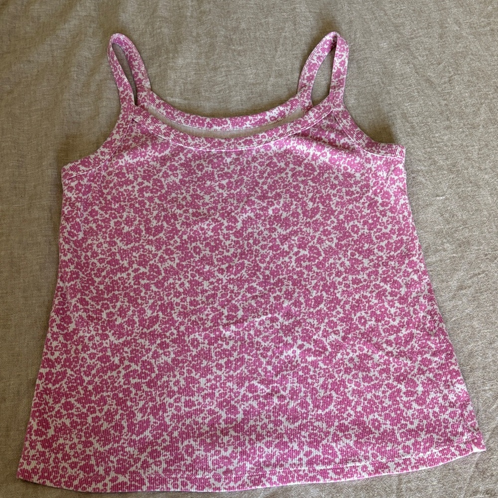Old Navy Pink Patterned Tank Top